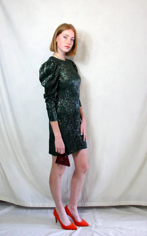 Green and Gold sequin dress Flirty Sequin Dress