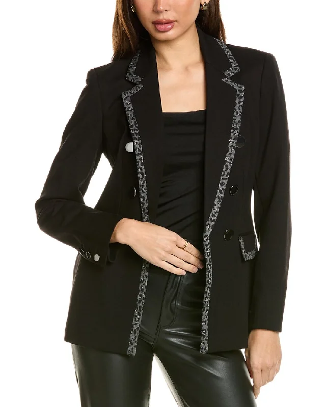 Anne Klein Contrast Frame Jacket Women’s Business Blazer