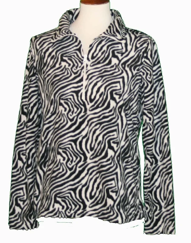 Zebra 1/4 zip fleece Size M