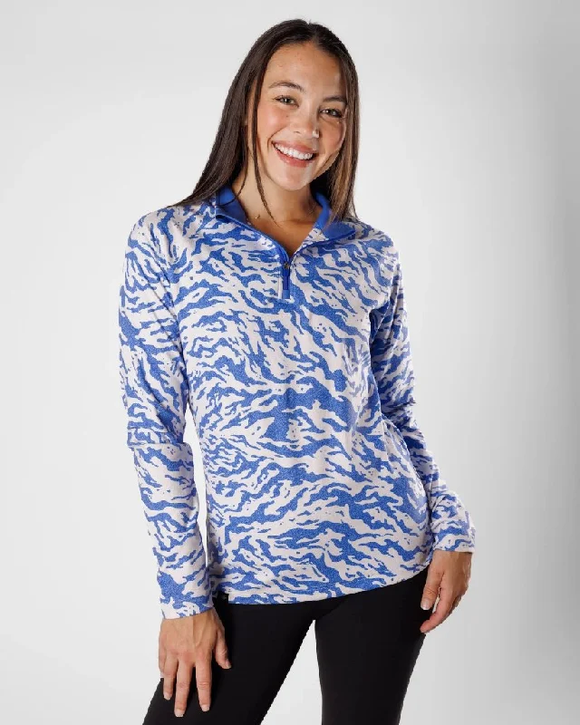 New Sunday Swagger Women's Performance Quarter Zip Golf Pullover - Mammoth