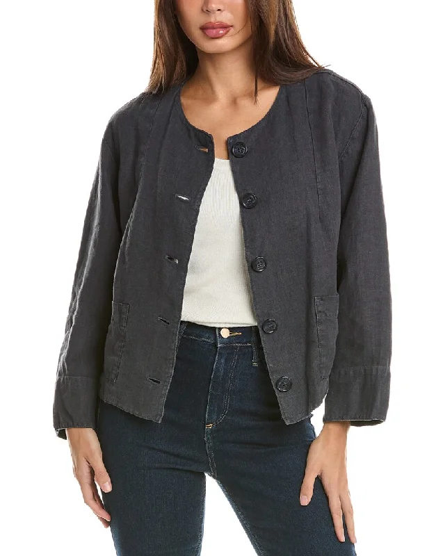 Velvet by Graham & Spencer Linen Blazer Women’s Black Blazer