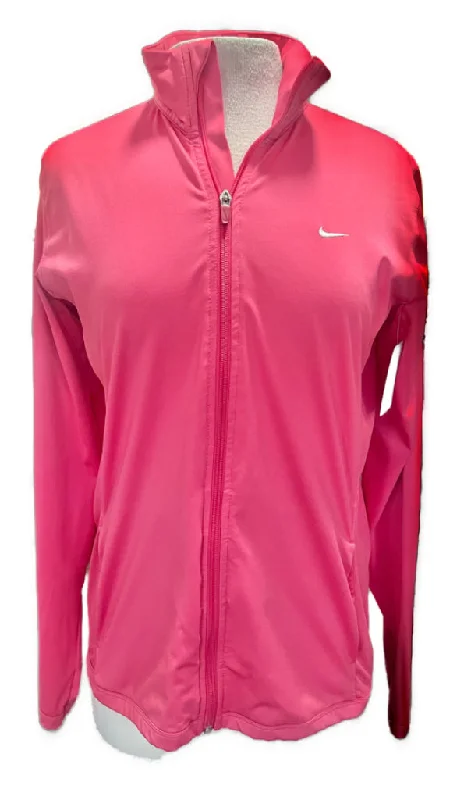 Nike Dri-Fit Women's Full-Zip Pink Mid-layer Jacket Size L