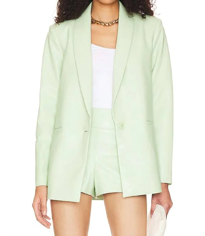 Denny Shawl Blazer In Pistachio Women’s Blazer Fashion