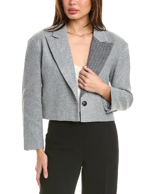 Pascale La Mode Cropped Blazer Single Button Blazer