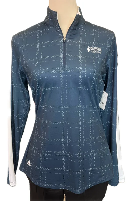 Adidas Women's Primegreen Navy Golf Pullover w/ White Athletic Stripe Size S MSp$75