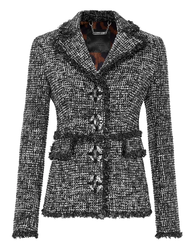 Tweed Blazer Structured Tweed Blazer