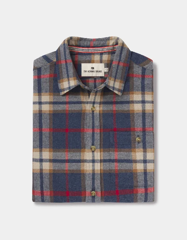 Hudson Double Brushed Flannel in Eventide Plaid