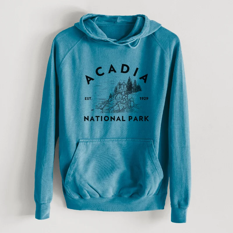 Acadia National Park  - Mid-Weight Unisex Vintage 100% Cotton Hoodie Cozy Hoodie Pullover