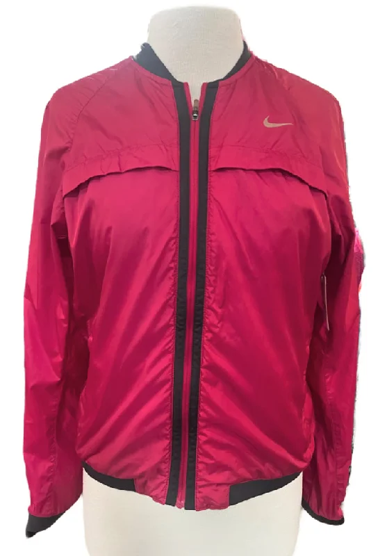 Nike Women's Magenta Full-Zip Running Jacket Size L