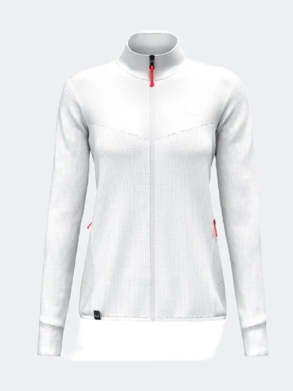 Women's party jacketsSalewa Puez Waffle Hybrid Women Hiking Jacket White Women's party jackets