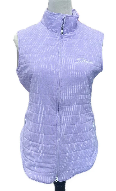 Women's Footjoy Purple Print Quilted Golf Vest Size M MSP$140