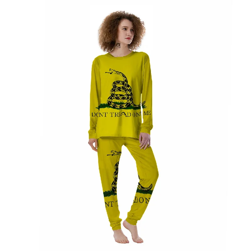 Boho pajama setsGadsden Flag Don't Tread On Me Print Women's Pajamas Boho pajama sets