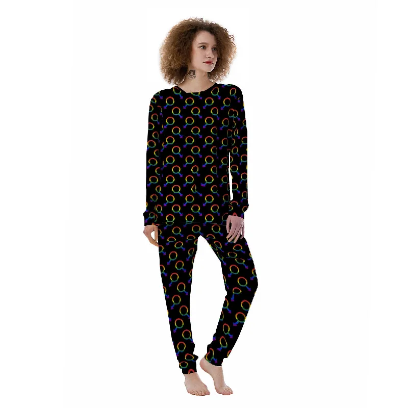 Unisex pajama setsGender Symbol Gay Pride Print Pattern Women's Pajamas Unisex pajama sets