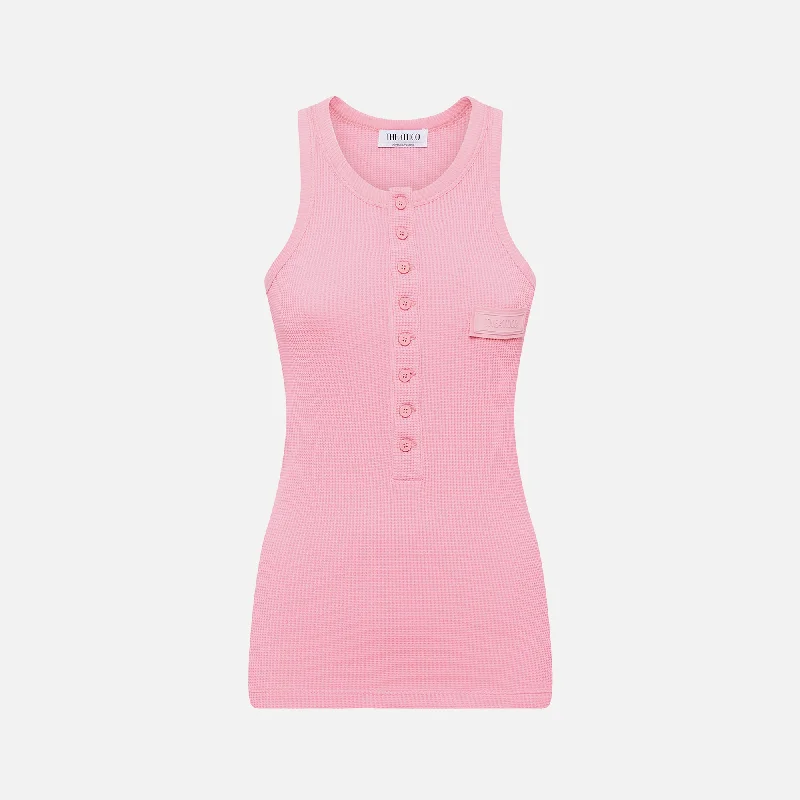 Formal sweatersThe Attico Polo Tank Top - Pink Formal sweaters