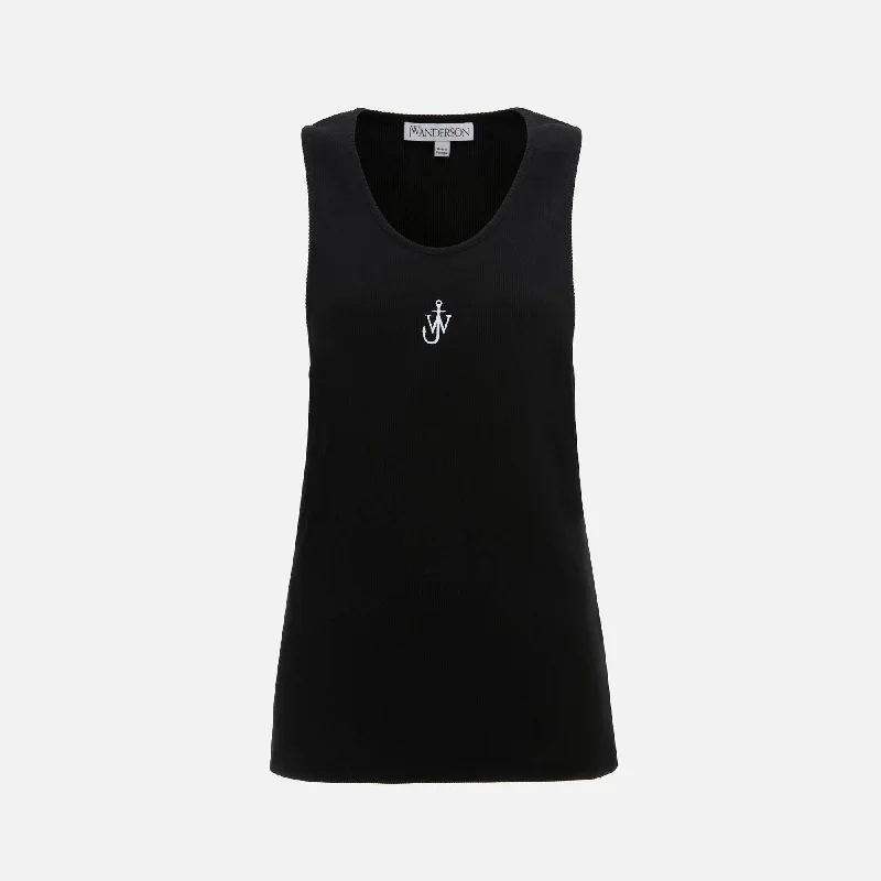 Party sweatersJW Anderson Anchor Embroidery Vest - Black Party sweaters