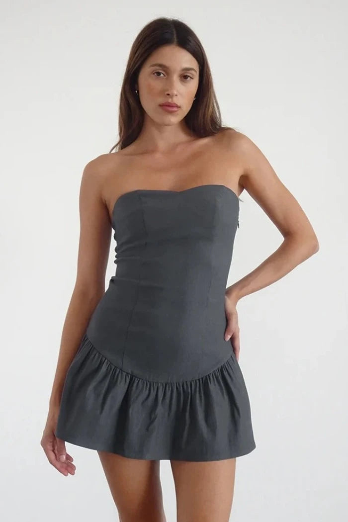 Formal mini dressesMotel Rocks Sabina Mini Dress in Charcoal Grey Formal mini dresses