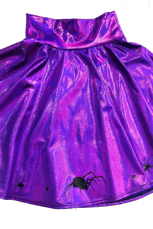 Wedding guest unclassified skirts19" Grape Holographic Marching Spiders Skirt Wedding guest unclassified skirts