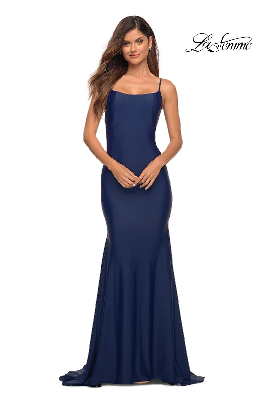 Fashion-forward maxi dressesLow V-Back La Femme Long Prom Dress with Train Comfortable maxi dresses for everyday wear