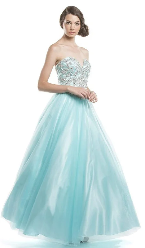 Formal party dressesTrevi Collection - Crystal Embellished Strapless Evening Gown Garden party dresses