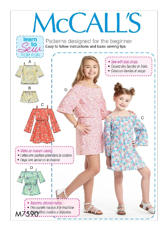 Maternity floral dressesMCCALL'S PATTERN CHILDREN'S/GIRLS' OFF-THE-SHOULDER TOP, DRESS AND ROMPER WITH SLEEVE VARIATIONS 7590 Maternity floral dresses