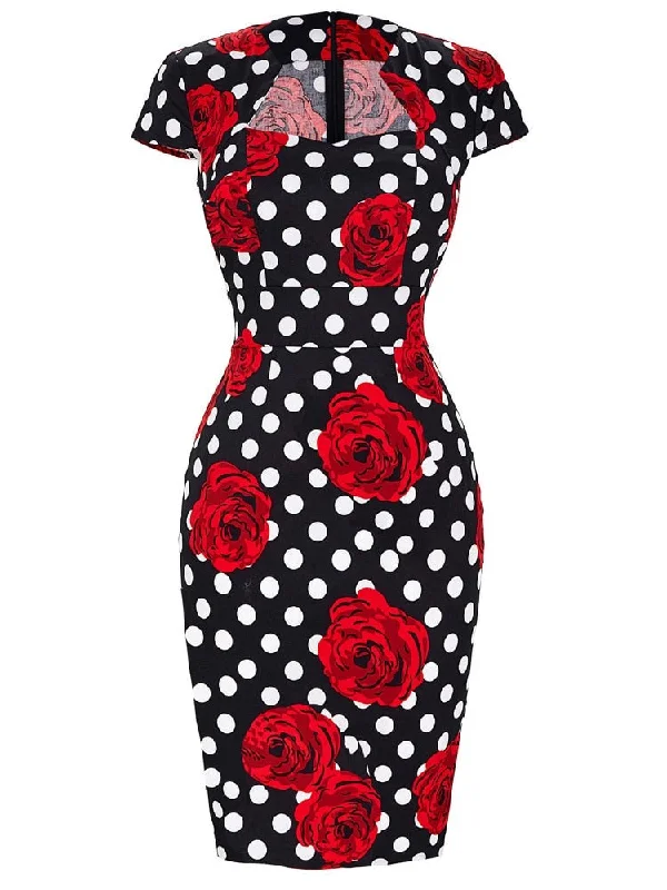 PrettyLittleThing floral dressesSummer Women Office Dresses Floral Print Slim Fit 50s 60s Pinup Bodycon Vestidos Work Pencil Dress Plus Size Bandage Sundress PrettyLittleThing floral dresses