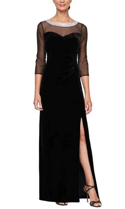 Off-shoulder unclassified dressesAlex Evenings 8291951 - Sheer Quarter Sleeve Evening Gown Off-shoulder unclassified dresses