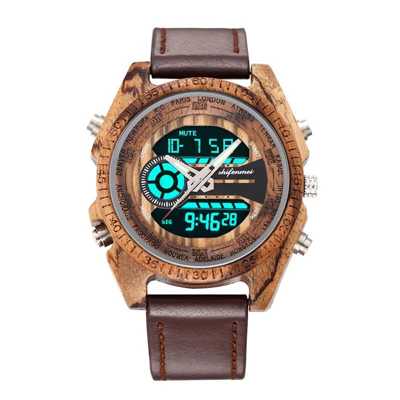 Backless unclassified dressesAntique Natural Wooden Men's Watches Vintage Digital Men Watch High Quality Men's LED display Wrist Watches Luminous Hand clock Backless unclassified dresses