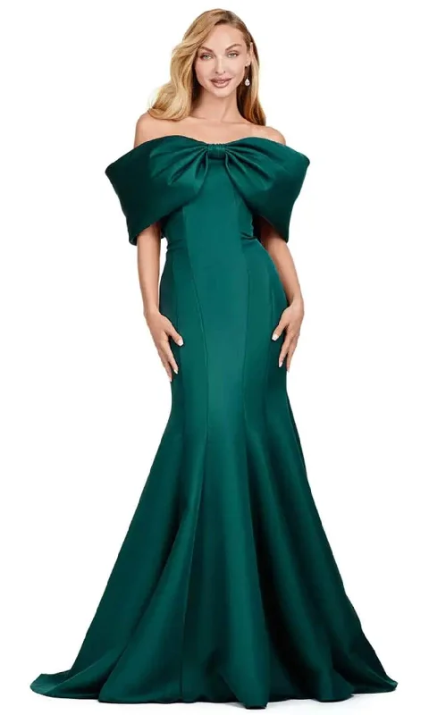 Discounted unclassified dressesAshley Lauren 11413 -Satn Off-Shoulder Mermaid Prom Gown Discounted unclassified dresses