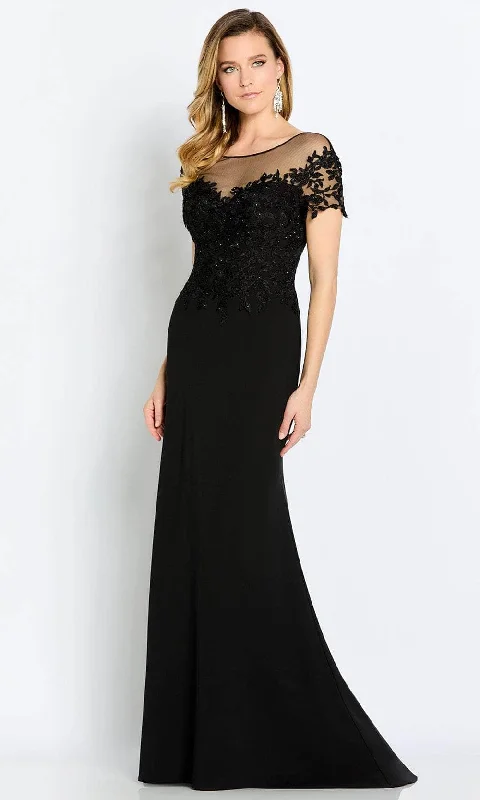 Chiffon unclassified dressesCameron Blake CB111 - Illusion Sleeve Evening Gown Chiffon unclassified dresses