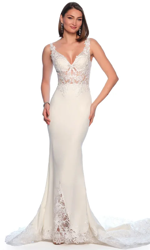 Printed unclassified dressesDave & Johnny Bridal 10499 - Sleeveless Mermaid Bridal Gown Printed unclassified dresses