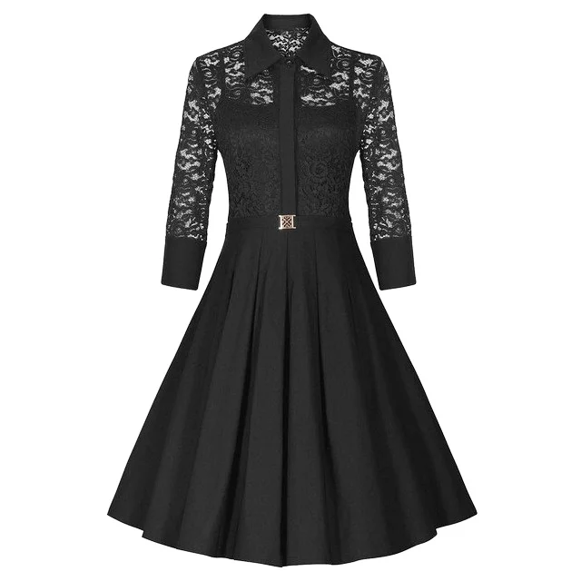 Monochrome unclassified dressesElegant Vintage Autumn Dress Monochrome unclassified dresses