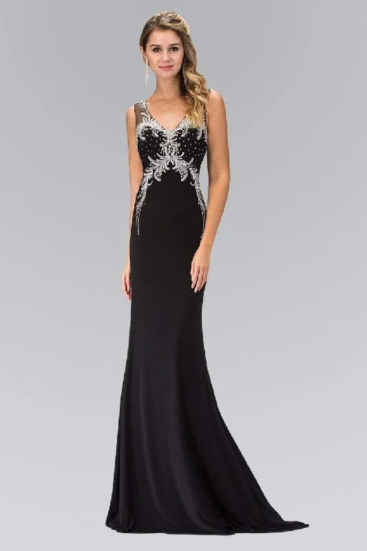 Beaded unclassified dressesElizabeth K - GL1358 Embellished Sleeveless Evening Gown Beaded unclassified dresses