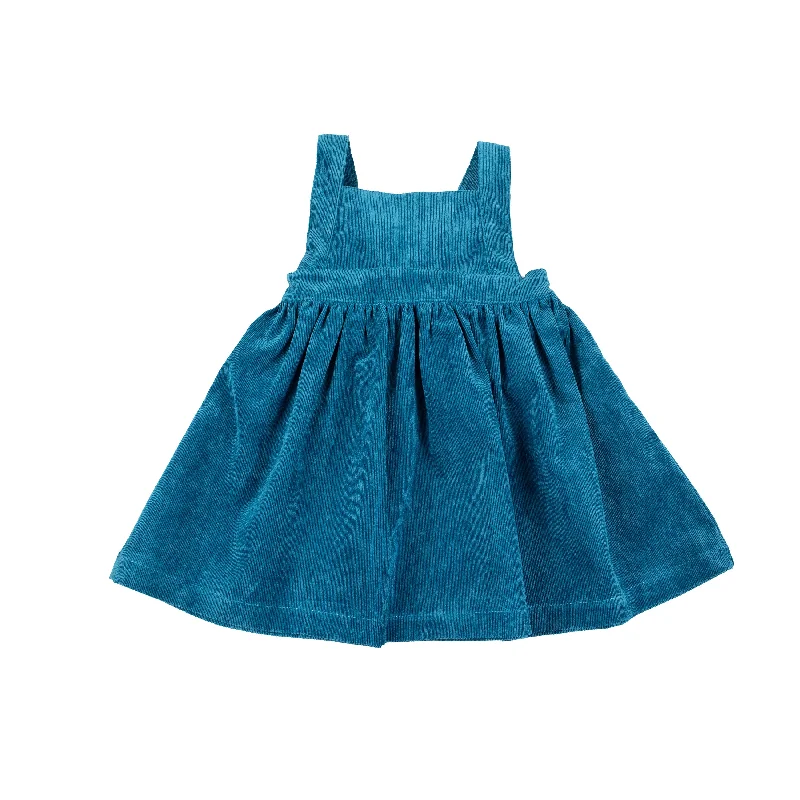 Color block unclassified dressesTeal Corduroy Pinafore Dress Color block unclassified dresses