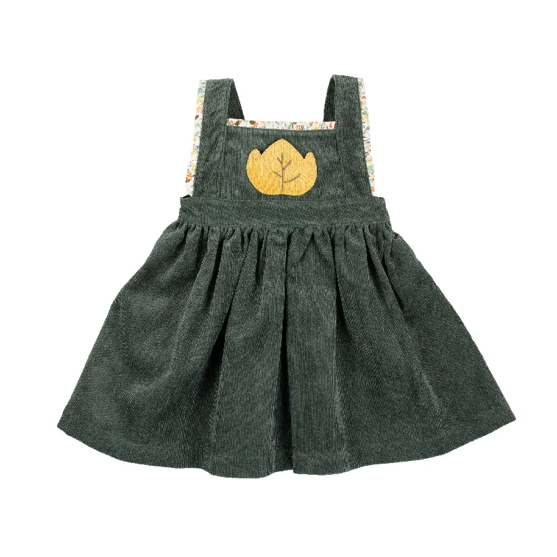 Neutral tone unclassified dressesForest Green Corduroy Pinafore Dress Neutral tone unclassified dresses