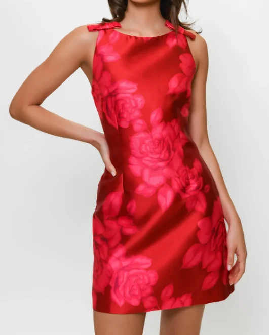 Halter unclassified dressesHutch Chesca Dress - Red Spacious Roses Halter unclassified dresses