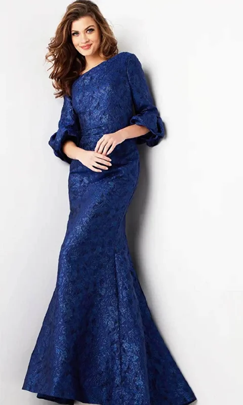 Silk unclassified dressesJovani 38791SC - Quarter Sleeve Mermaid Evening Gown Silk unclassified dresses