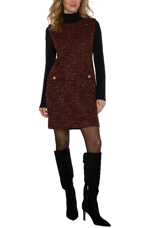 Minimalist unclassified dressesLiverpool Sleeveless Shift Dress - Bordeaux Multi Minimalist unclassified dresses