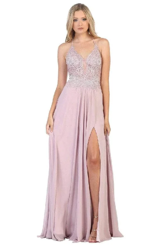 Minimalist unclassified dressesMay Queen RQ7781 - Embellished A-Line Prom Dress Minimalist unclassified dresses