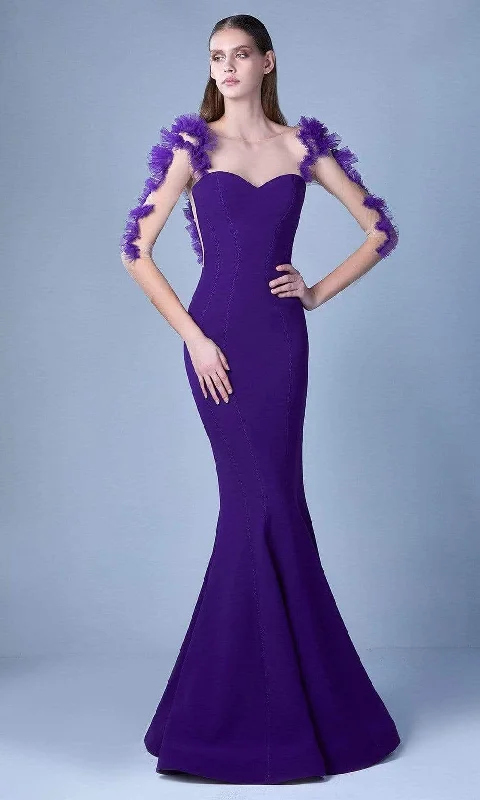 Summer unclassified dressesMNM Couture G1094 - Ruffle Illusion Mermaid Gown Summer unclassified dresses