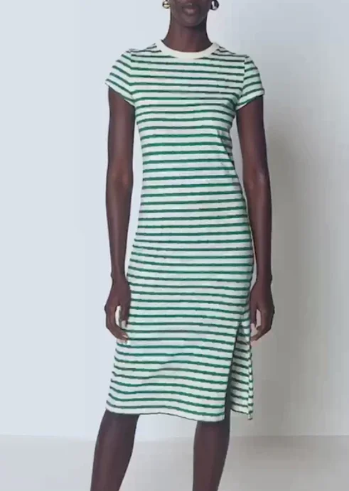 Travel unclassified dressesNation Ingrid Dress - Verdant Green Stripe Travel unclassified dresses