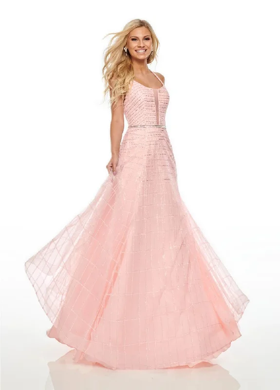 Engagement unclassified dressesRachel Allan 7082 Blush Pink Shimmering A-Line Dress Engagement unclassified dresses