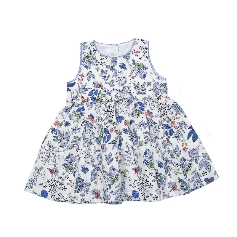 One-shoulder unclassified dressesScalloped Trim Dress, Infant Girls, Blue Multi One-shoulder unclassified dresses