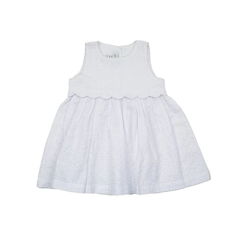 Long unclassified dressesScalloped Trim Dress, Infant Girls, White Long unclassified dresses