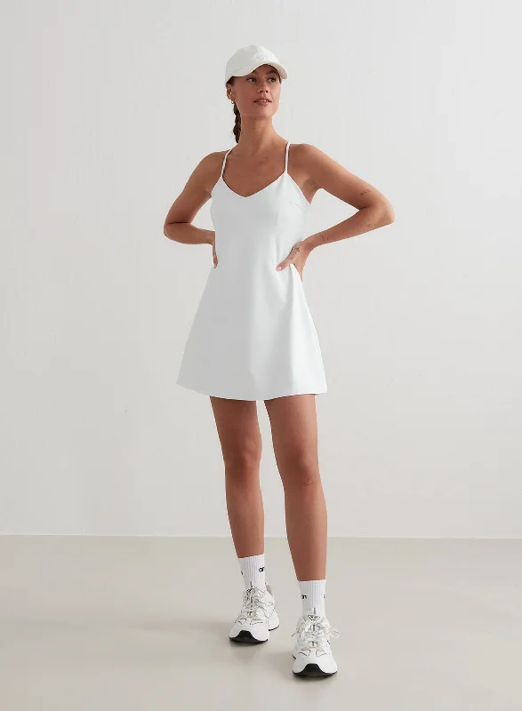 Preppy unclassified dressesWhite Sense Strap Dress Preppy unclassified dresses