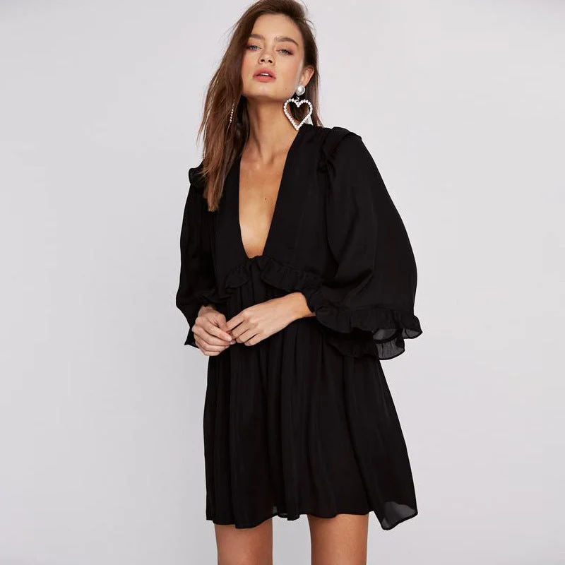 Luxury unclassified dressesWomen Spring/Summer New  V-Neck Seven-Sleeve Bohemia Dress Luxury unclassified dresses