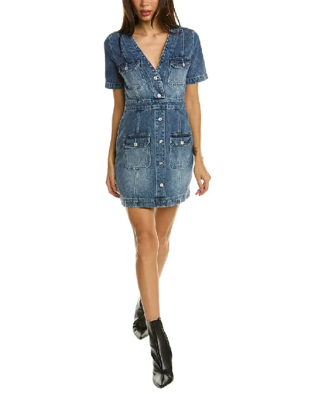 Amanda Uprichard Abitha Denim Mini Dress Mini Skirt Dress