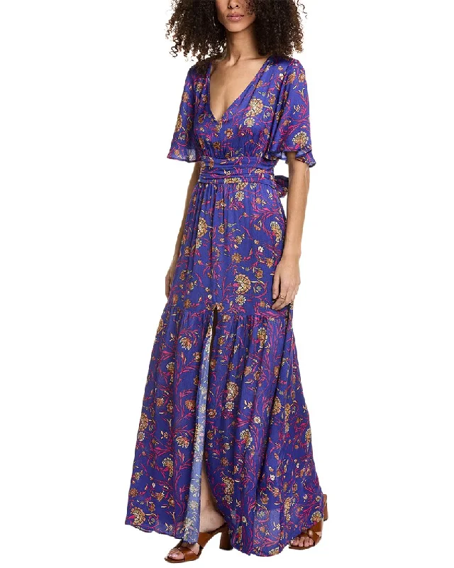 ba&sh Maxi Dress Floral A-line Skirt