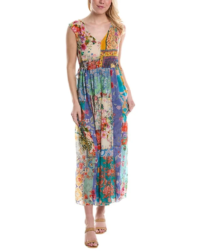 Johnny Was Cherika Natania Maxi Dress Flowing Boho Skirt