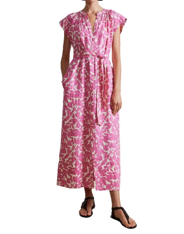 Mirada Tank Maxi Dress In Pink Burst Floral Soft Maxi Skirt