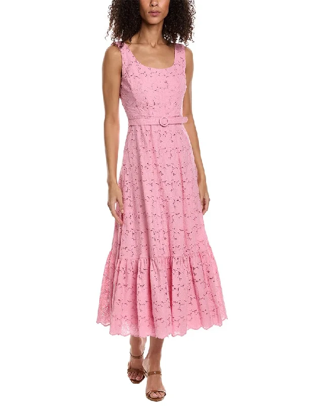 Taylor Eyelet Maxi Dress Silk Maxi Skirt